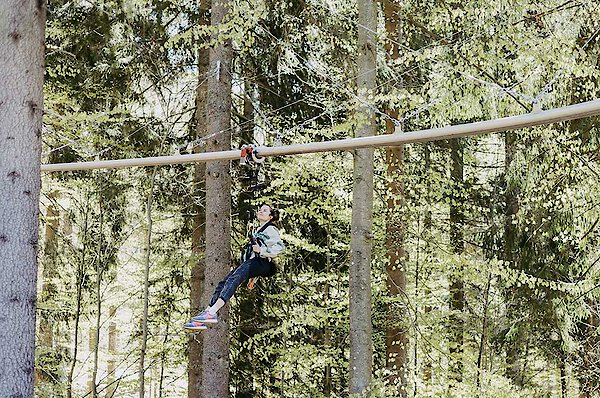 Almberg Erlebnis in Mitterdorf die längste Flyline der Welt